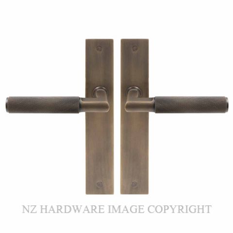 WINDSOR 8413 OR NIDO LUMINA DIAMOND KNURL LEVER ON PLAIN PLATE SET OIL RUBBED BRONZE