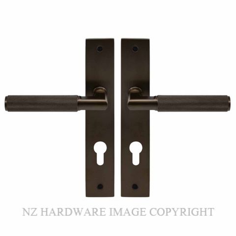 WINDSOR 8413 E85 CCB NIDO LUMINA DIAMOND KNURL LEVER ON E85 PLATE SET COCOA BRONZE