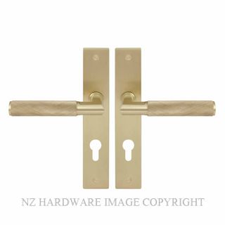 WINDSOR 8413 E85 USB NIDO LUMINA DIAMOND KNURL LEVER ON E85 PLATE SET UNLACQUERED SATIN BRASS