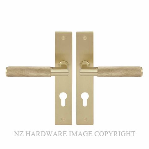 WINDSOR 8413 E85 USB NIDO LUMINA DIAMOND KNURL LEVER ON E85 PLATE SET UNLACQUERED SATIN BRASS