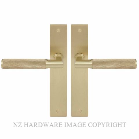 WINDSOR 8413 USB NIDO LUMINA DIAMOND KNURL LEVER ON PLAIN PLATE SET UNLACQUERED SATIN BRASS