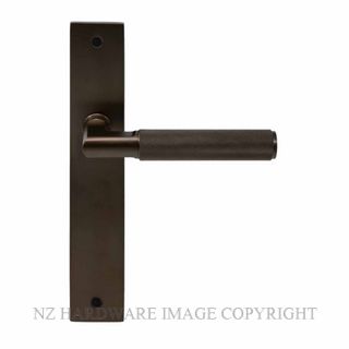 WINDSOR 8413LD CCB NIDO LUMINA DIAMOND KNURL LH DUMMY LEVER ON PLATE SET COCOA BRONZE