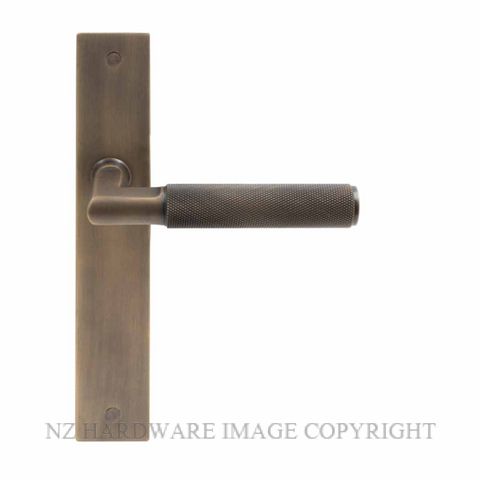 WINDSOR 8413LD OR NIDO LUMINA DIAMOND KNURL LH DUMMY LEVER ON PLATE SET OIL RUBBED BRONZE