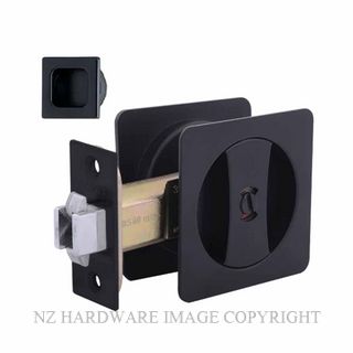 MILES NELSON 602SQBLK CAVITY SLIDER PRIVACY KIT SQUARE BLACK