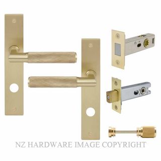 WINDSOR 8418M-USB NIDO LUMINA DIAMOND KNURL LONG PLATE PRIVACY MAGNETIC UNLACQUERED SATIN BRASS