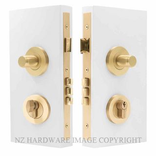 WINDSOR 1550 USB NIDO DOUBLE TURN LOCK KIT PLAIN UNLACQUERED SATIN BRASS