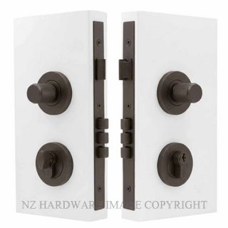 WINDSOR 1551 CCB NIDO DOUBLE TURN LOCK KIT DIAMOND KNURL COCOA BRONZE