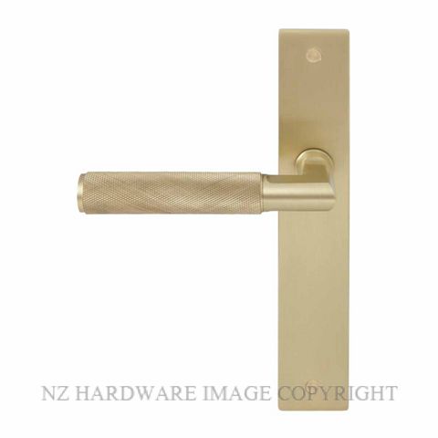 WINDSOR 8413RD USB NIDO LUMINA DIAMOND KNURL RH DUMMY LEVER ON PLATE SET UNLACQUERED SATIN BRASS