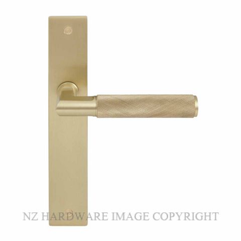 WINDSOR 8413LD USB NIDO LUMINA DIAMOND KNURL LH DUMMY LEVER ON PLATE SET UNLACQUERED SATIN BRASS