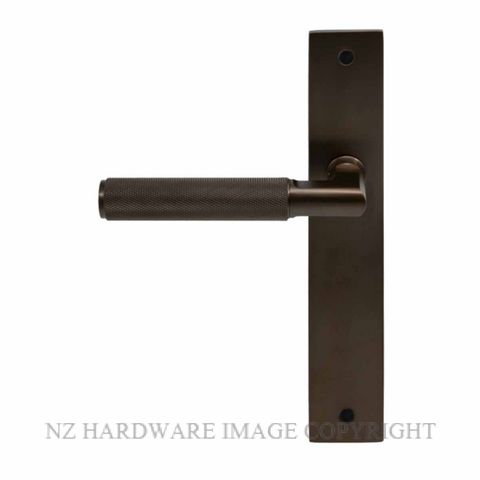 WINDSOR 8413RD CCB NIDO LUMINA DIAMOND KNURL RH DUMMY LEVER ON PLATE SET COCOA BRONZE
