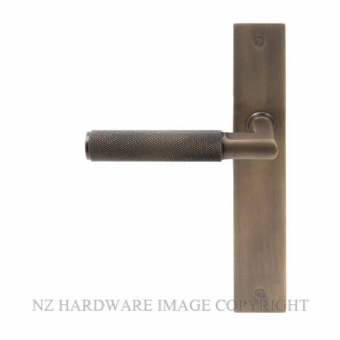 WINDSOR 8413RD OR NIDO LUMINA DIAMOND KNURL RH DUMMY LEVER ON PLATE SET OIL RUBBED BRASS