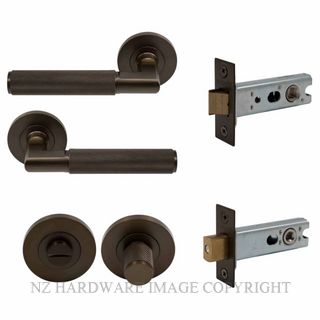 WINDSOR 8415 CCB NIDO LUMINA DIAMOND KNURL PRIVACY SET COCOA BRONZE