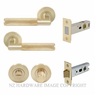 WINDSOR 8415M-USB NIDO LUMINA DIAMOND KNURL ROUND ROSE PRIVACY MAGNETIC UNLACQUERED SATIN BRASS