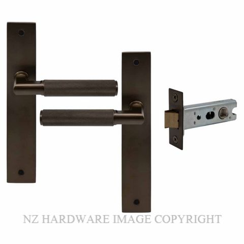 WINDSOR 8417 CCB NIDO LUMINA DIAMOND KNURL LONG PLATE PASSAGE SET COCOA BRONZE