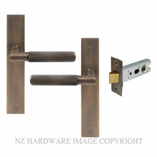 WINDSOR 8417 OR NIDO LUMINA DIAMOND KNURL LONG PLATE PASSAGE SET OIL RUBBED BRONZE