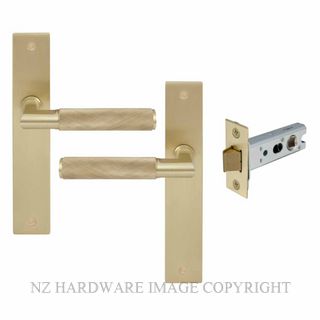 WINDSOR 8417 USB NIDO LUMINA DIAMOND KNURL LONG PLATE PASSAGE SET UNLACQUERED SATIN BRASS