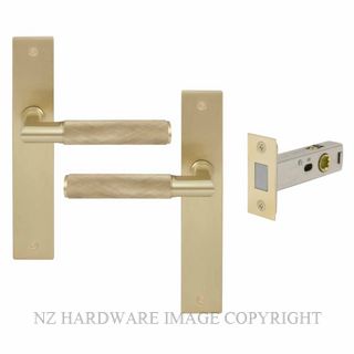 WINDSOR 8417M-USB NIDO LUMINA DIAMOND KNURL LONG PLATE LATCH MAGNETIC UNLACQUERED SATIN BRASS