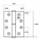 LOCKWOOD LW10075RLSSS LIFT OFF HINGE RIGHT HAND 100X75X2.5MM SATIN STAINLESS