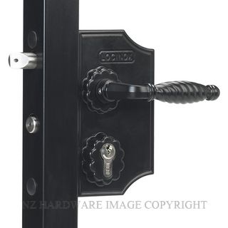 LOCINOX LX LAKQ40H2 ORNAMENTAL LOCK 90MM BLACK