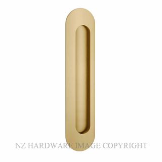 IVER 24160 OVAL FLUSH PULLS BRUSHED GOLD PVD