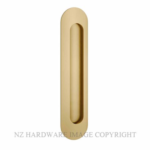 IVER 24160 OVAL FLUSH PULLS BRUSHED GOLD PVD