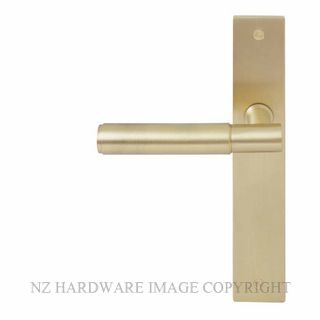 WINDSOR 8423 - 8477 USB VERGE PLAIN LEVER ON PLATE UNLACQUERED SATIN BRASS