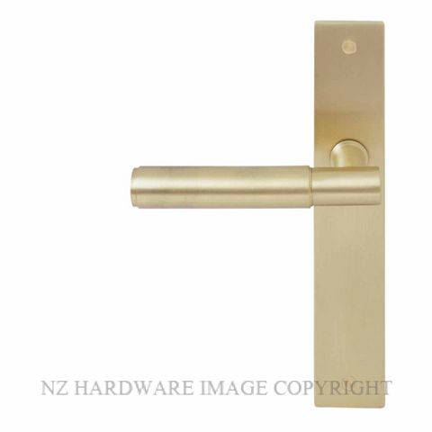 WINDSOR 8423 - 8477 USB VERGE PLAIN LEVER ON PLATE UNLACQUERED SATIN BRASS