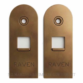 RAVEN A8BP2 ROUND END PLATE SET AND SCREWS BRONZE