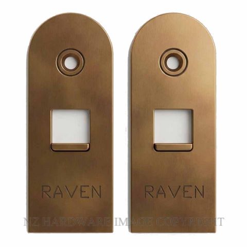 RAVEN A8BP2 ROUND END PLATE SET AND SCREWS BRONZE