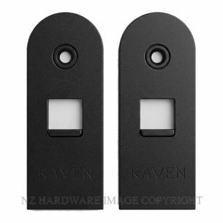RAVEN A8BKP2 ROUND END PLATE SET AND SCREWS BLACK
