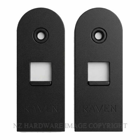 RAVEN A8BKP2 ROUND END PLATE SET AND SCREWS BLACK