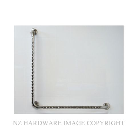 SUPERQUIP SAFETY RAIL EMBOSSED 600X600X32MM 90DEG STAINLESS STEEL