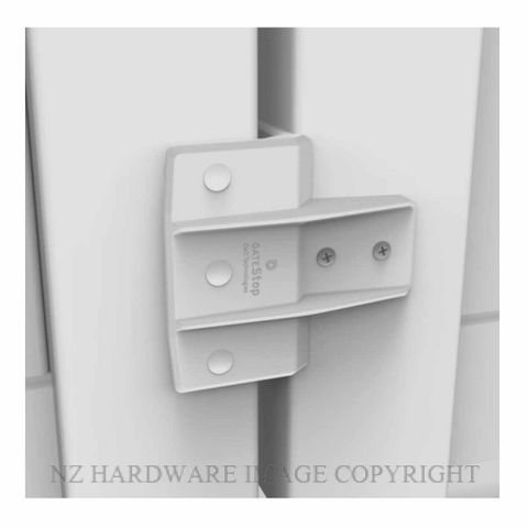 DD TECH GS1S3WT GATE STOP WOOD & VINYL GATES WHITE
