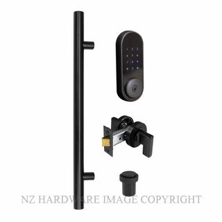WINDSOR 1399-BLK BLUETOOTH ELEC D.BOLT ROUND PULL HDL LOCK KIT - OVAL MATT BLACK