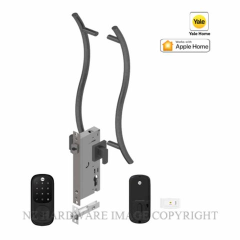 YALE YRD226MBE147X450SPEC ASSURE KEYED DEADBOLT ENTRANCE SET APEX 146X600 POWDERCOAT SPECIAL