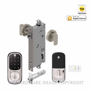 YALE YRD226NRSN/EN/RD ASSURE KEYED DEADBOLT ENTRANCE SET ROUND ESCUTCHEON SATIN NICKEL