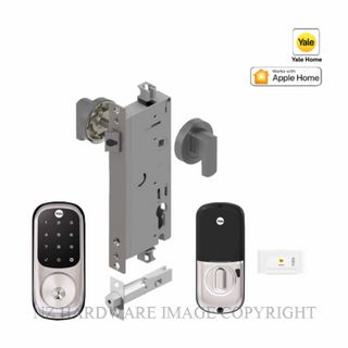 YALE YRD226NRSN/EN/RDP ASSURE KEYED DEADBOLT ENTRANCE SET ROUND ESCUTCHEON SATIN NICKEL