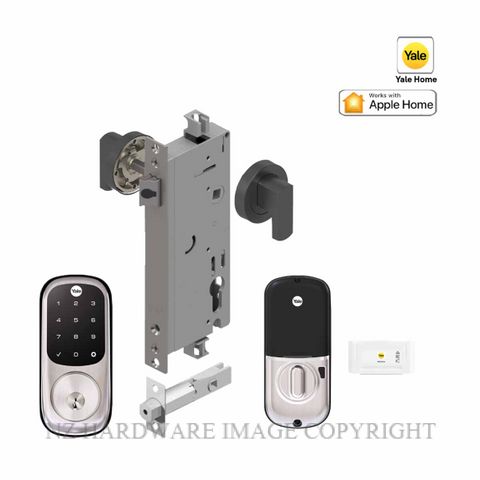 YALE YRD226NRSN/EN/RDSPEC ASSURE KEYED DEADBOLT ENTRANCE SET ROUND ESCUTCHEON SATIN NICKEL