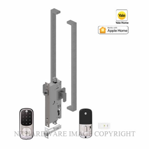 YALE YRD226SN/E/143600P ASSURE KEYED DEADBOLT ENTRANCE SET APEX 143X600 POWDERCOAT