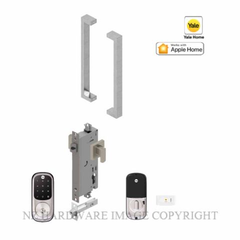 YALE YRD226SNE 143 PULL HANDLE LOCK KITS SATIN NICKEL