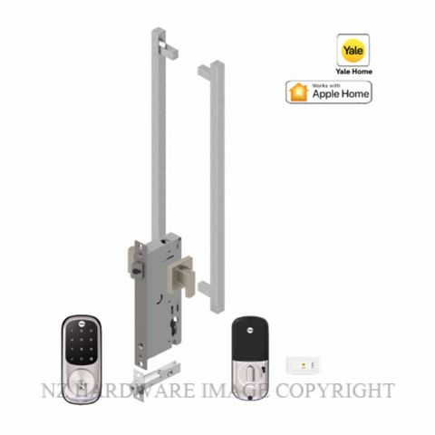 YALE YRD226SNE145X525 ASSURE KEYED DEADBOLT ENTRANCE SET APEX 145X525 SATIN NICKEL