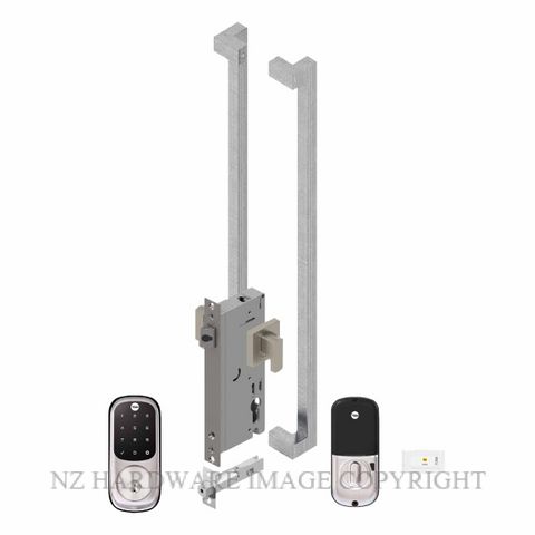 YALE YRD226SNE146X600 ASSURE KEYED DEADBOLT ENTRANCE SET APEX 146X600 SATIN NICKEL