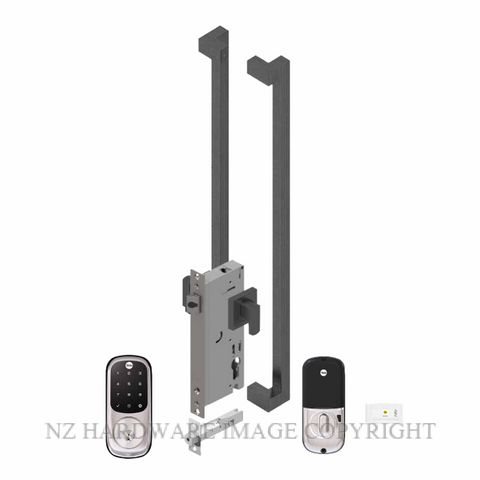 YALE YRD226SNE146X600SPEC ASSURE KEYED DEADBOLT ENTRANCE SET APEX 146X600 POWDERCOAT SPECIAL