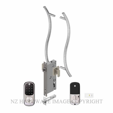 YALE YRD226SNE147X450 ASSURE KEYED DEADBOLT ENTRANCE SET APEX 147X450 SATIN NICKEL
