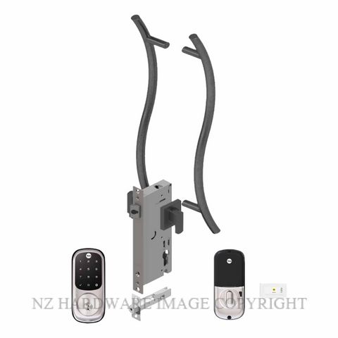YALE YRD226SNE147X450SPEC ASSURE KEYED DEADBOLT ENTRANCE SET APEX 147X450 POWDERCOAT SPECIAL