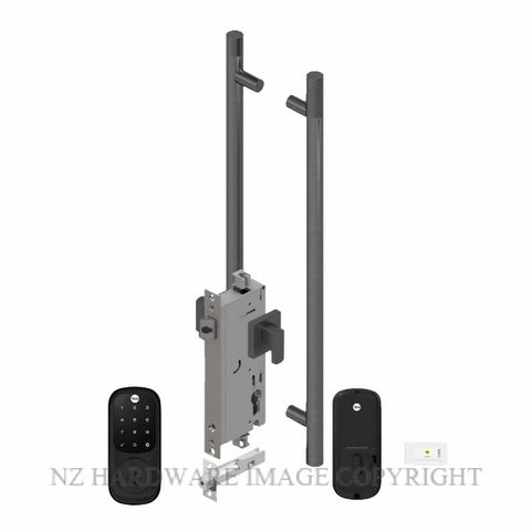 YALE YRD226MBE142X600SPEC ASSURE KEYED DEADBOLT ENTRANCE SET APEX 142X600 POWDERCOAT SPECIAL