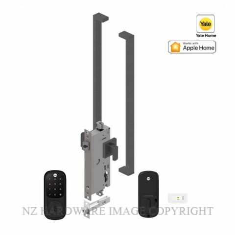 YALE YRD226MBE143600SPEC ASSURE KEYED DEADBOLT ENTRANCE SET APEX 143X600 POWDERCOAT SPECIAL