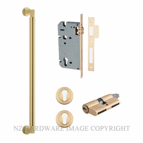 IVER 17194 - 17195 BERLIN PULL HANDLE LOCK KITS BRUSHED GOLD