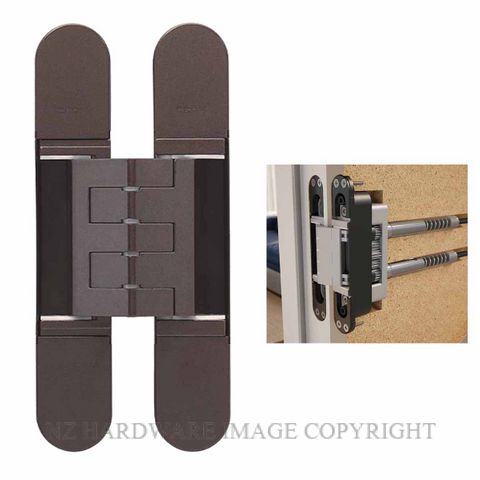 CEAM BAC1431ACBZ 3D ADJUSTABLE CONCEALED DOOR HINGE CLOSER BRONZE