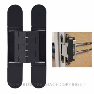 CEAM BAC1431ACBL 3D ADJUSTABLE CONCEALED DOOR HINGE CLOSER BLACK